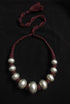 Wax Beads Silver Necklace (oversized beads)